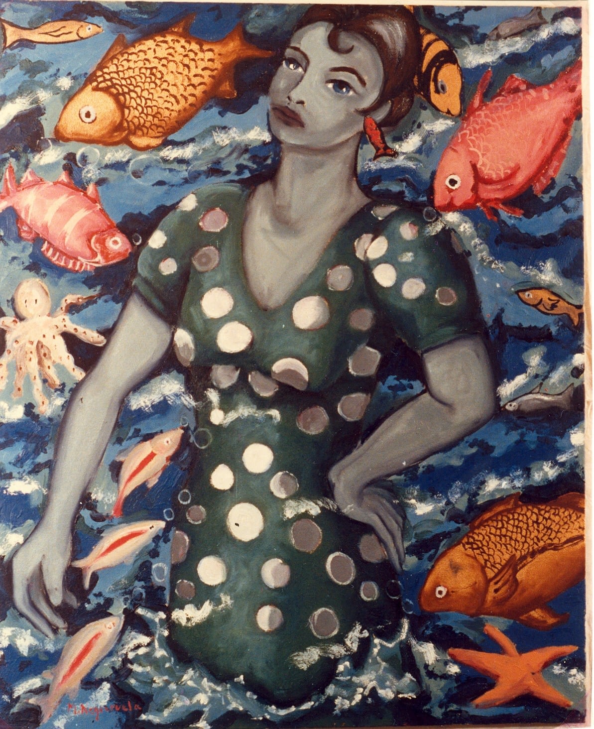 Flamenca debajo del agua