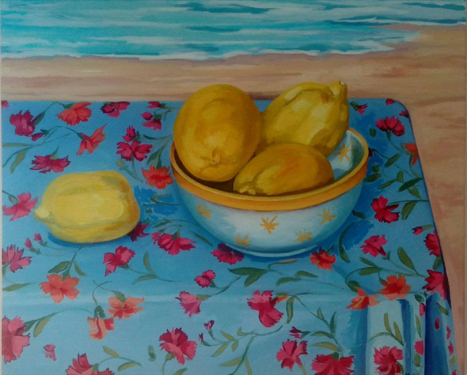 Limones y clavelinas